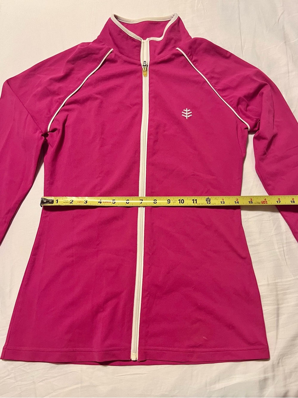 Coolibar Bright Magenta Zip-Up Swim Shirt - Women’s XS - Picture 3 of 5